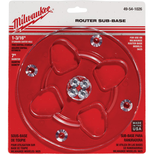 Clear 7" Diameter 1-3/16" Center Hole Sub-Base Superchem Industries