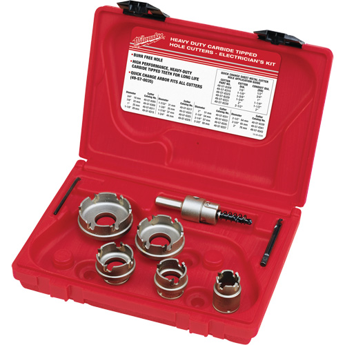 Trousse de fraises au carbure pour les m&eacute;taux en feuilles pour les &eacute;lectriciens, 7 morceaux Superchem Industries