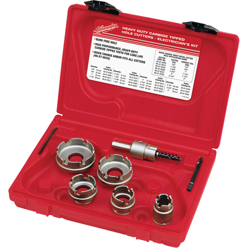 Trousse de fraises au carbure pour les m&eacute;taux en feuilles pour les &eacute;lectriciens, 5 morceaux Superchem Industries
