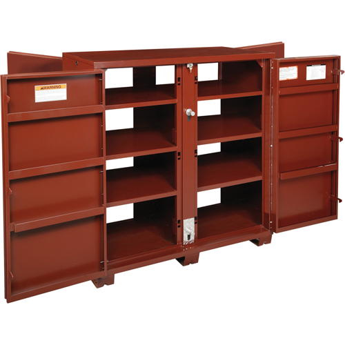 Armoire &agrave; tablettes Jobsite, Acier, 63,7 pi³, Rouge Superchem Industries