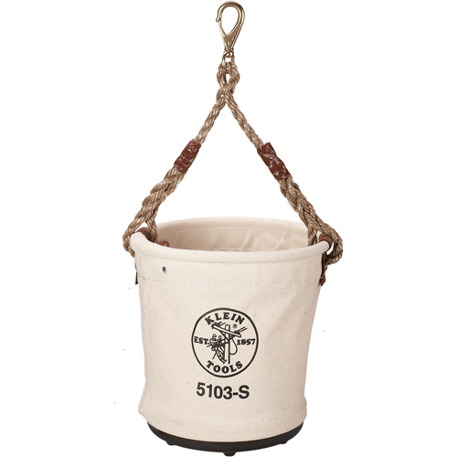 Bucket Tool Pouch, 12" L x 12" W x 12" H, Canvas, Beige Superchem Industries