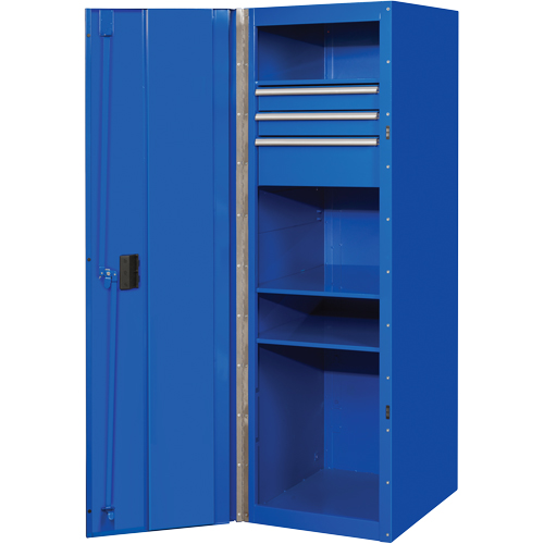 Armoire lat&eacute;rale s&eacute;rie RX, 3 tiroirs, 19" la x 25" p x 61" h, Bleu Superchem Industries