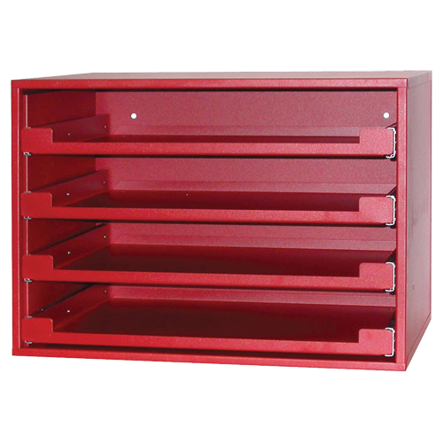 Compartment Rack, 15" D x 21" W x 15" H, Red Superchem Industries