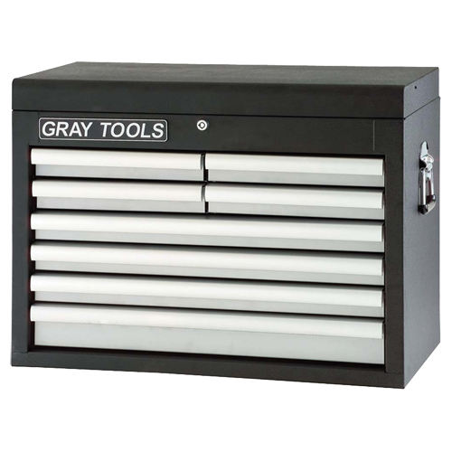 Top Chest - 8 Drawers, 26" W, 8 Drawers, Black Superchem Industries