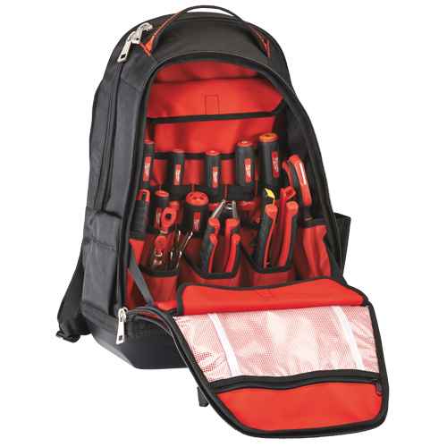 Jobsite Backpack, 20" L x 16" W, Black, Ballistic Superchem Industries