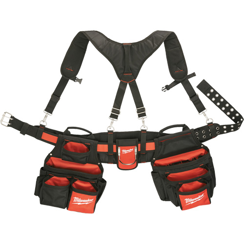 Contractor Work Belt With  Suspension Rig, Nylon, Black Superchem Industries