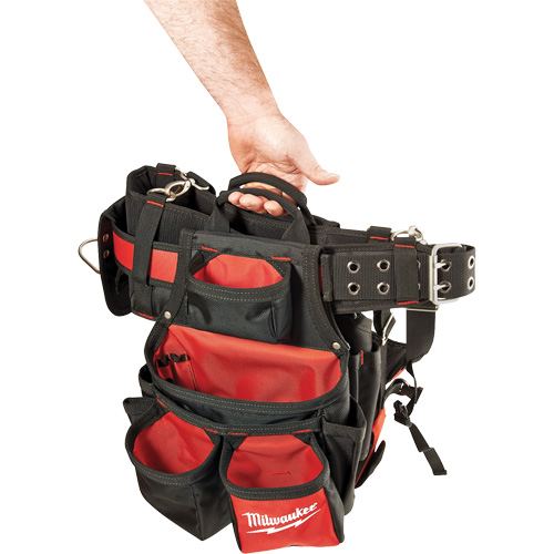 Contractor Work Belt With  Suspension Rig, Nylon, Black Superchem Industries