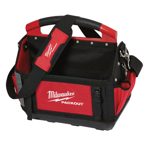 Packout Tote, Ballistic Nylon, 31 Pockets, Black/Red Superchem Industries