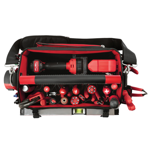 Packout Tote, Ballistic Nylon, 31 Pockets, Black/Red Superchem Industries
