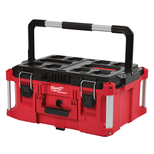 Packout Large Tool box, 22" x 16" x 11", Black/Red Superchem Industries