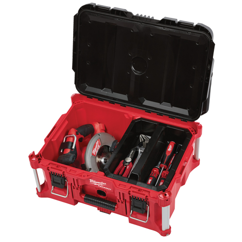 Packout Large Tool box, 22" x 16" x 11", Black/Red Superchem Industries
