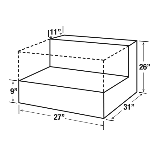 Steel Fuel Transfer Tank, Steel, 48 gal. Capacity, White Superchem Industries