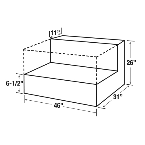 Steel Fuel Transfer Tank, Steel, 85 gal. Capacity, White Superchem Industries