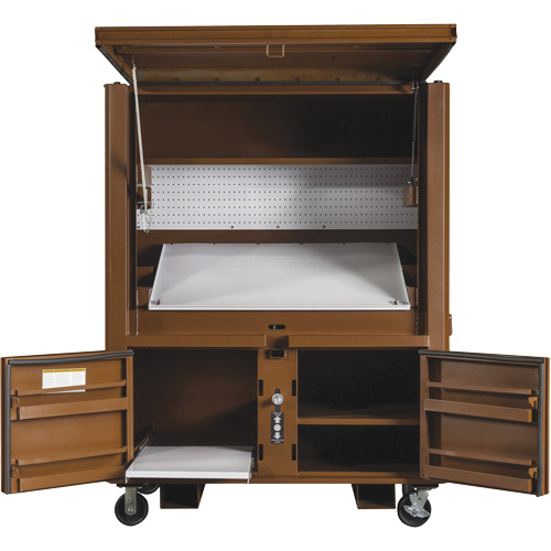 Field Office Jobsite Box, 33" W x 63" D x 80" H, Steel, Red Superchem Industries