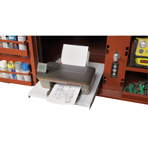 Field Office Jobsite Box, 33" W x 63" D x 80" H, Steel, Red Superchem Industries