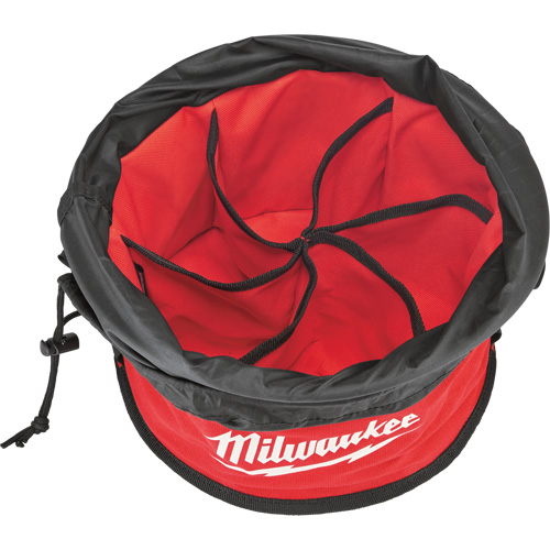 Sac range-tout style parachute, 11-4/5" lo x 11-4/5" la x 11" h, Nylon, Noir/Rouge Superchem Industries