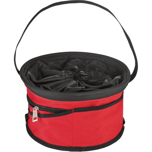 Sac range-tout style parachute, 11-4/5" lo x 11-4/5" la x 11" h, Nylon, Noir/Rouge Superchem Industries
