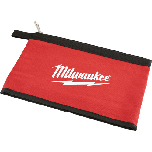 Zipper Pouch, Canvas, 1 Pockets, Black/Red Superchem Industries