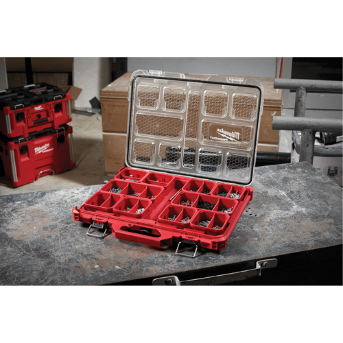 Organisateur profil&eacute; Packout, 19-3/4" x 16-2/5" x 2-1/2", Noir/Rouge Superchem Industries