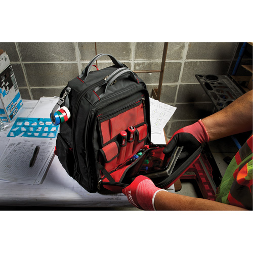 Sac &agrave; dos Packout, 15-3/4" lo x 11-4/5" la, Noir/Rouge, Balistique Superchem Industries