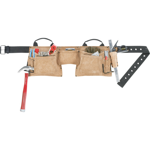 Constructor's Tool Belt, Leather, Tan Superchem Industries