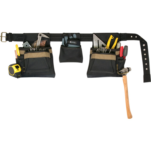 Deluxe Tool Belt Combo, Polyester, Black Superchem Industries