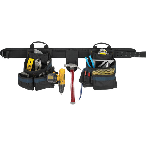 Electrician's Tool Belt, Polyester, Black Superchem Industries