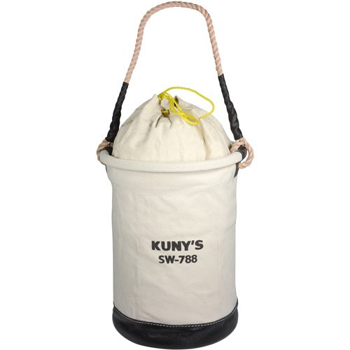 Sac &agrave; outils avec sommet style parachute, 11-1/2" lo x 11-1/2" la x 16" h, Toile, Beige Superchem Industries