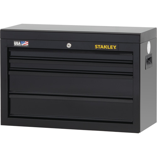 100 Series Tool Chest, 26" W, 4 Drawers, Black Superchem Industries