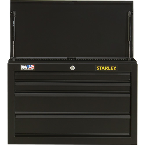 100 Series Tool Chest, 26" W, 4 Drawers, Black Superchem Industries
