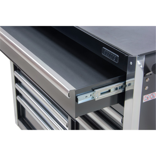 Chariot &agrave; outils industriel, 11 tiroirs, 41" la x 18-3/4" p x 39-1/3" h, Noir Superchem Industries