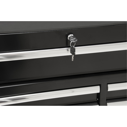 Chariot &agrave; outils industriel, 11 tiroirs, 41" la x 18-3/4" p x 39-1/3" h, Noir Superchem Industries