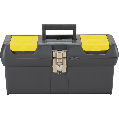 2000 Series Tool Box with Tray, 16" W x 7-1/10" D x 8-1/10" H, Black/Yellow Superchem Industries
