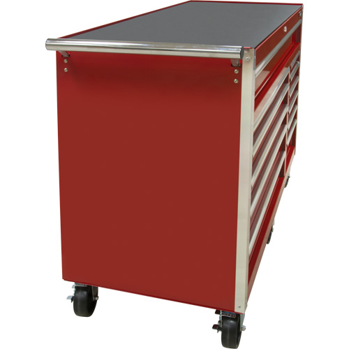 Chariot &agrave; outils industriel, 12 tiroirs, 56" la x 24-1/2" p x 38-1/8" h, Rouge Superchem Industries