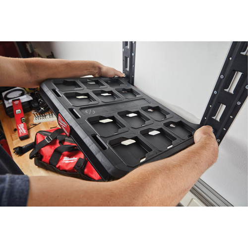 Vertical E-Track for Packout Racking Shelves Superchem Industries