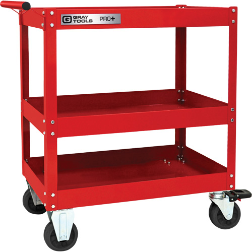 PRO+ Series Heavy-Duty Utility Cart, 3 Tiers, 30-1/5" x 38-1/3" x 19-1/2" Superchem Industries