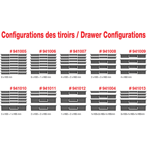 Mobile Tool Chest With Drawers, 7 Drawers, 22-4/5" W x 15" D x 18" H, Black Superchem Industries