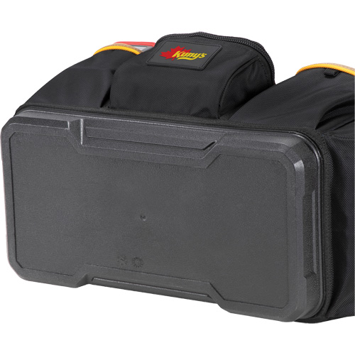 Molded Base Open-Top Tool Box, Ballistic Polyester, 17 Pockets, Black/Blue Superchem Industries