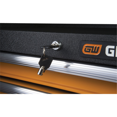 GSX Series Tool Chest, 26" W, 4 Drawers, Black/Orange Superchem Industries