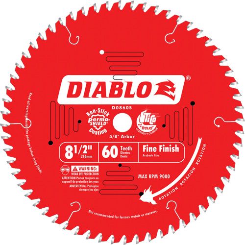 Contractor Saw Blades - Fine Finishing Saw Blades, 8-1/2", 60 Teeth, Wood Use Superchem Industries