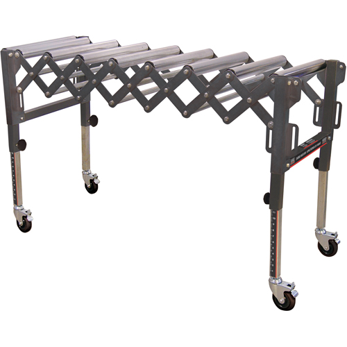 Convoyeurs &agrave; roulettes extensibles & flexibles, 20" la x 52" lo, Capacit&eacute; de 300 lb par pi lin. Superchem Industries