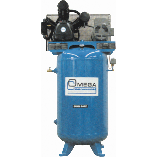 Industrial Series Air Compressors - Vertical Compressors - Two Stage, 66.6 Gal. (80 US Gal) Superchem Industries