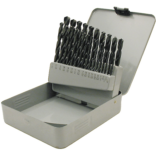Coffret de forets en oxyde noir JET-KUT, 29 morceaux, Acier rapide Superchem Industries