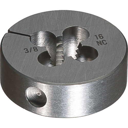 Round Adjustable Die, Bright Finish, 10-32 Thread, High Speed Steel Superchem Industries