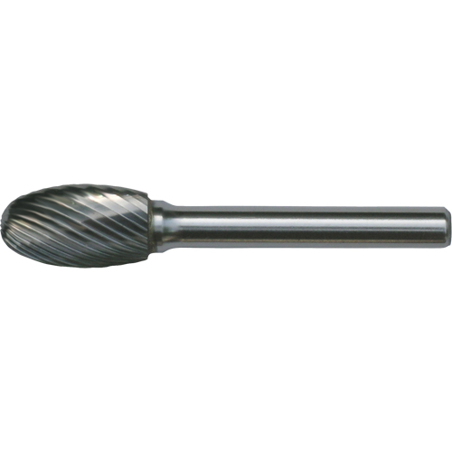 Fraises au carbure solide - Forme ovale, , 1/8" dia., 1/8" Tige, 7/32" Prof. de la coupe Superchem Industries