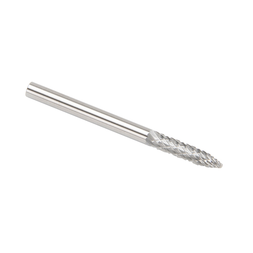 Solid Carbide Burrs - Tree Shape Pointed End, SG-44, 3 mm Dia., 1/8" Shank Superchem Industries