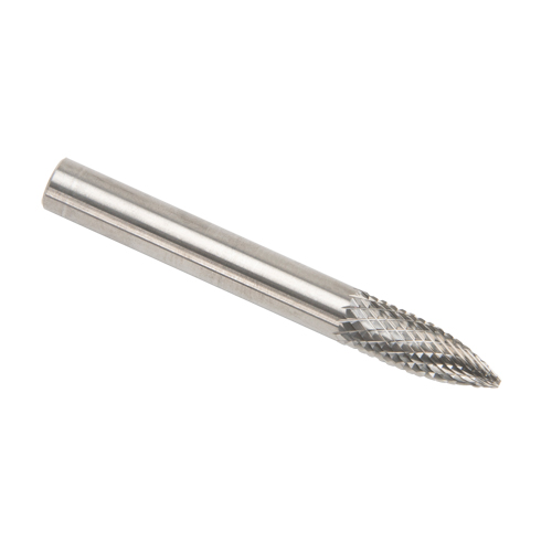 CLEVELAND Solid Carbide Burrs - Tree Shape Pointed End, SG-1, 1/4" Dia., 1/8" Shank Superchem Industries