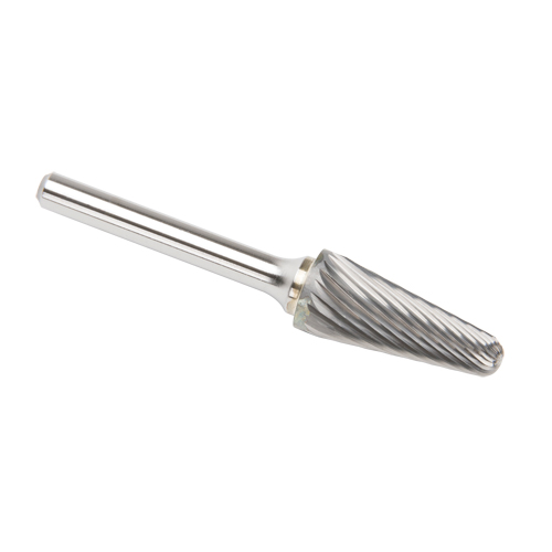 Solid Carbide Burrs - Taper Shape Radius End 14°, 1/4" Shank Superchem Industries
