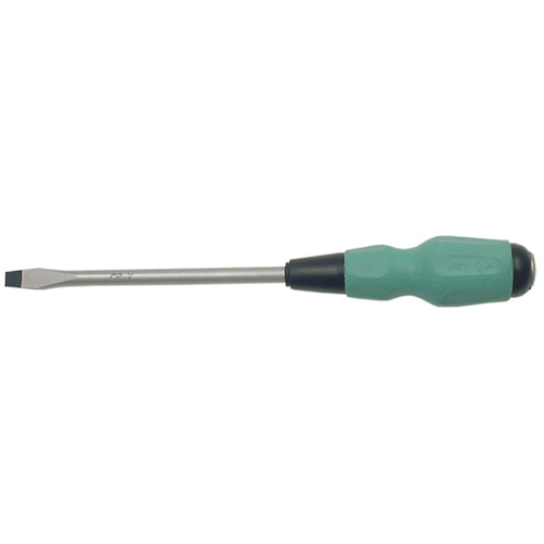 Slot TORQUE DRIVE&reg; Screwdriver, #4 Tip, Round, 4" L, Cushion Grip Handle Superchem Industries