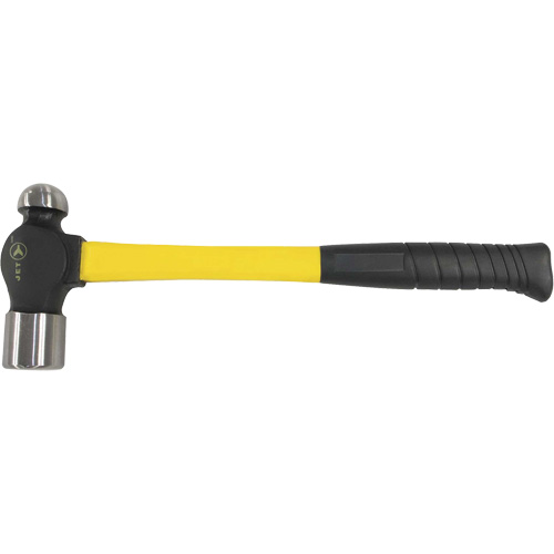 BP-16F Marteau &agrave; panne ronde &agrave; manche en fibre de verre, Poids de la t&ecirc;te 16 oz, Face Ordinaire, Prise Coussin&eacute;e Superchem Industries
